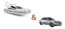 Airport transfer with car & boat 