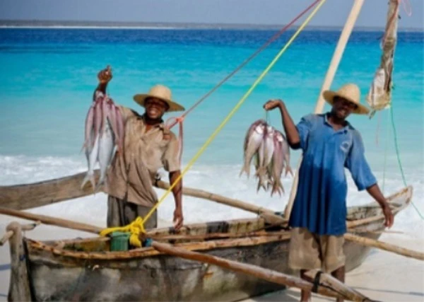 fishing off the coast of Zanzibar