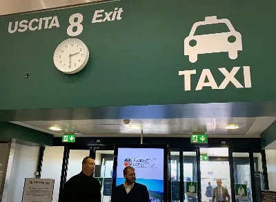 Personal taxi at Milan airport