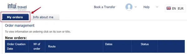 My Orders on Intui.Travel