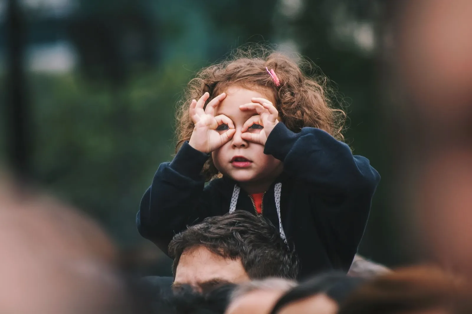Girl searching an information