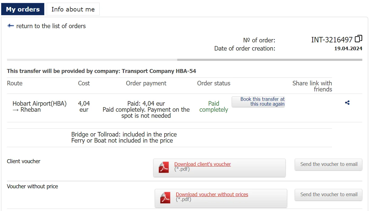 The voucher is available for download in the Client's Personal Account 