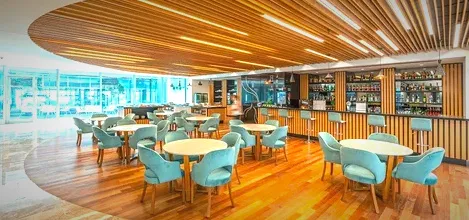 Cafe in the terminal of Dalaman airport.