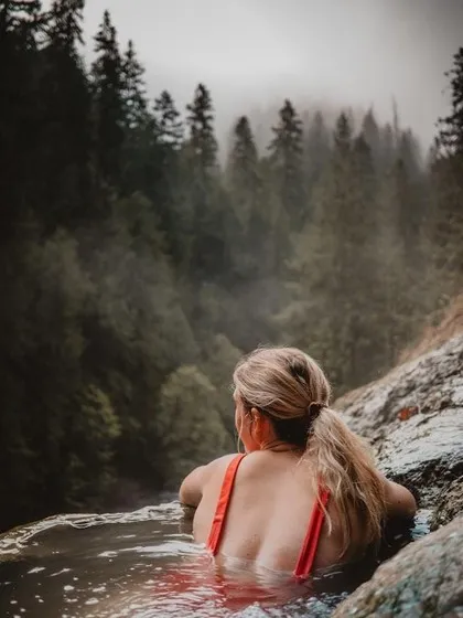 Relaxing at thermal springs